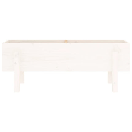 højbed 101x30x38 cm massivt fyrretræ hvid