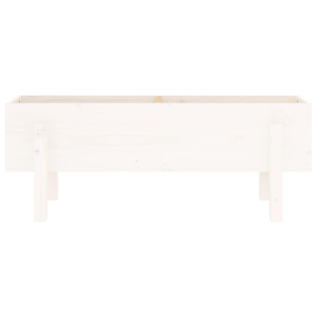 højbed 101x30x38 cm massivt fyrretræ hvid