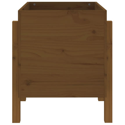 plantekasse 62x50x57 cm massivt fyrretræ gyldenbrun