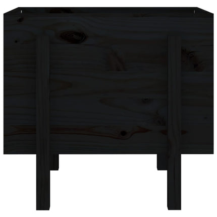 plantekasse 62x50x57 cm massivt fyrretræ sort