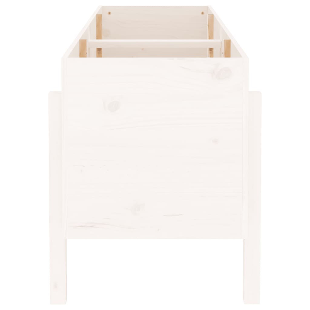 højbed 160x50x57 cm massivt fyrretræ hvid