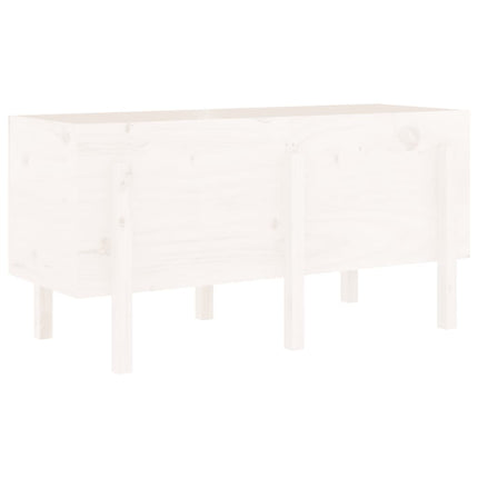 højbed 121x50x57 cm massivt fyrretræ hvid