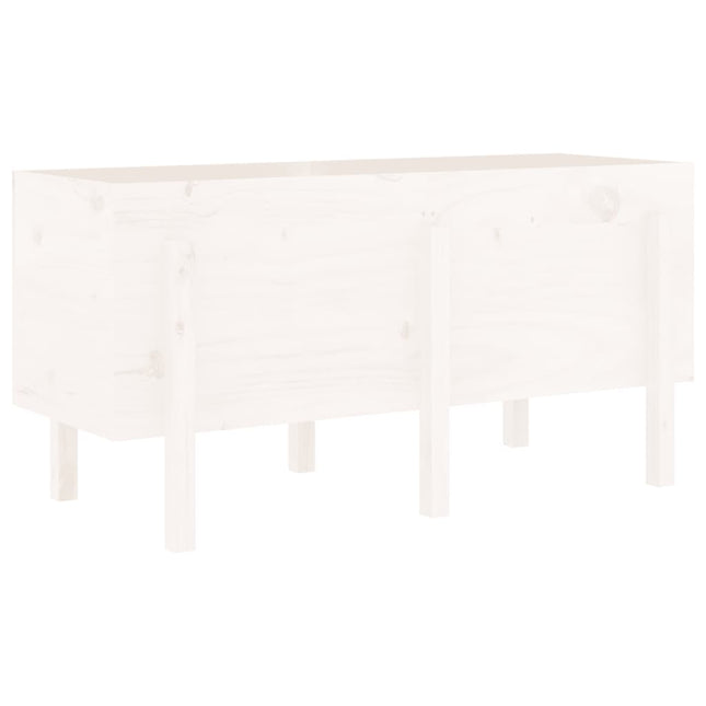 højbed 121x50x57 cm massivt fyrretræ hvid