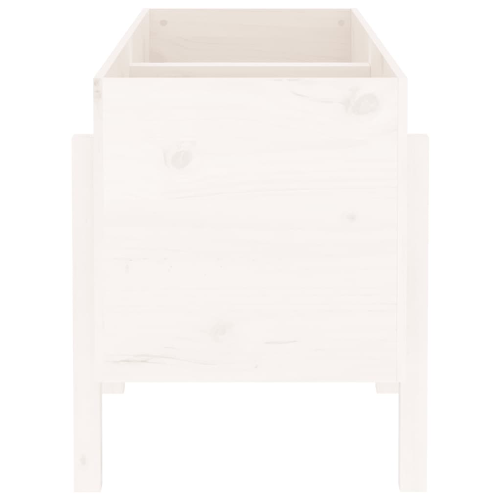 højbed 121x50x57 cm massivt fyrretræ hvid