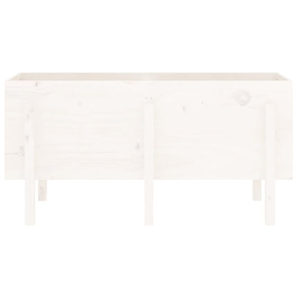 højbed 121x50x57 cm massivt fyrretræ hvid