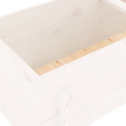 højbed 121x50x57 cm massivt fyrretræ hvid