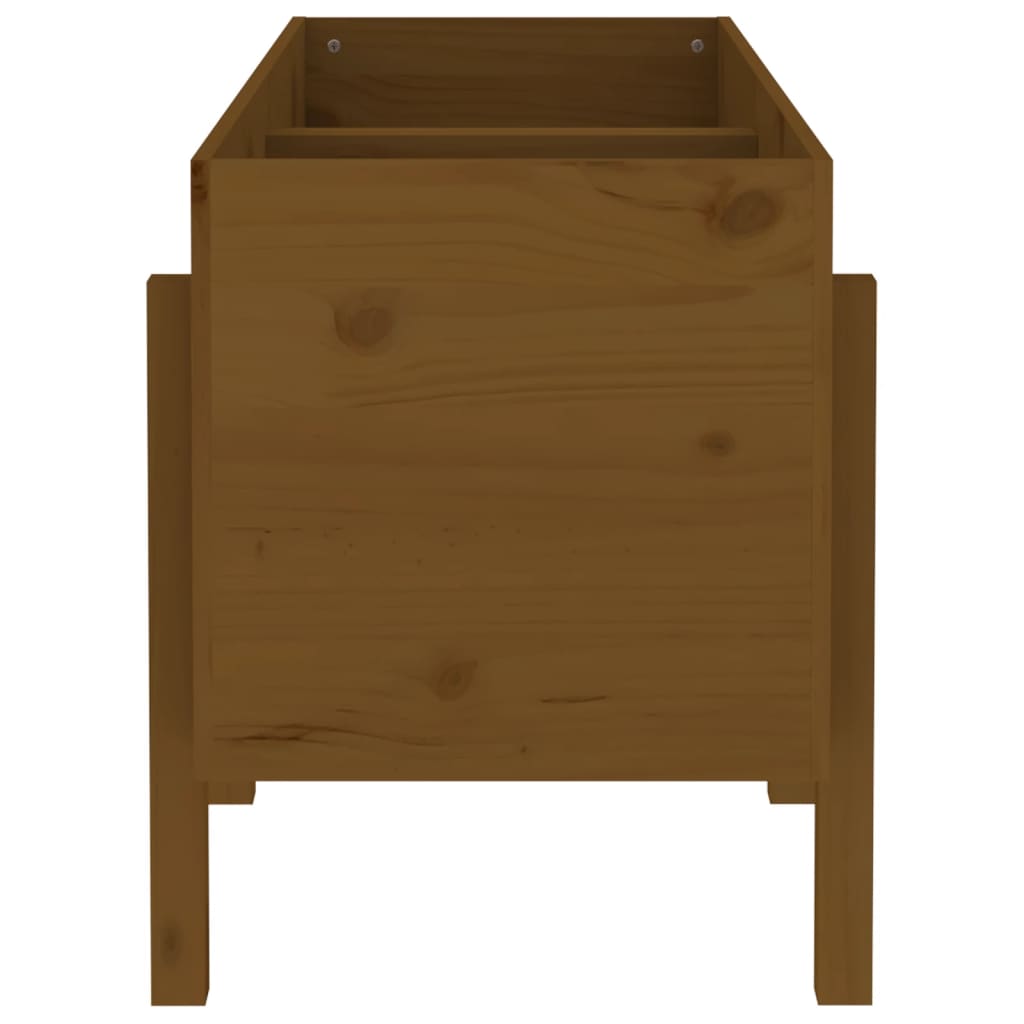 højbed 121x50x57 cm massivt fyrretræ gyldenbrun