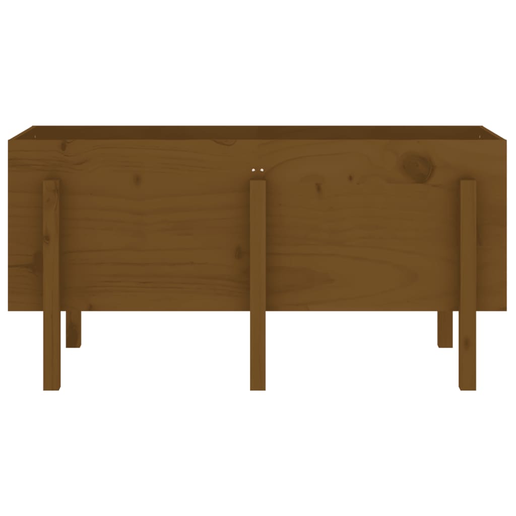 højbed 121x50x57 cm massivt fyrretræ gyldenbrun