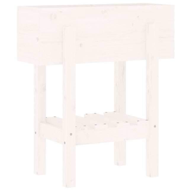 plantekasse 62x30x69 cm massivt fyrretræ hvid