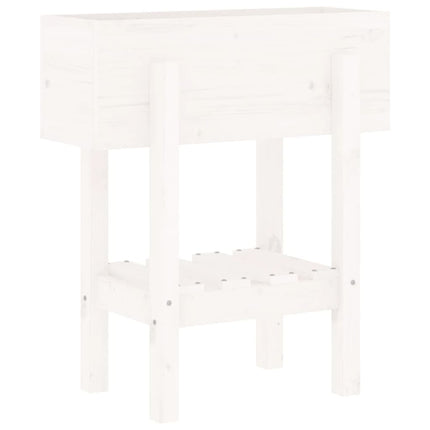 plantekasse 62x30x69 cm massivt fyrretræ hvid