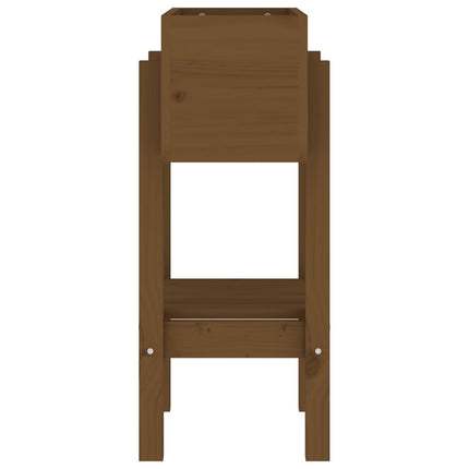plantekasse 62x30x69 cm massivt fyrretræ gyldenbrun