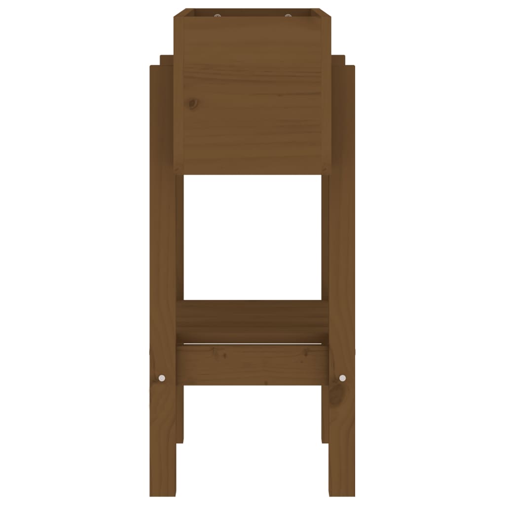 plantekasse 62x30x69 cm massivt fyrretræ gyldenbrun