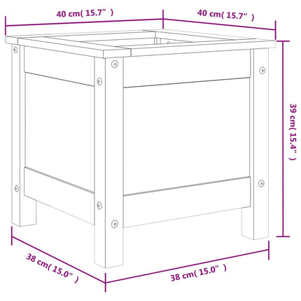 plantekasse 40x40x39 cm massivt fyrretræ
