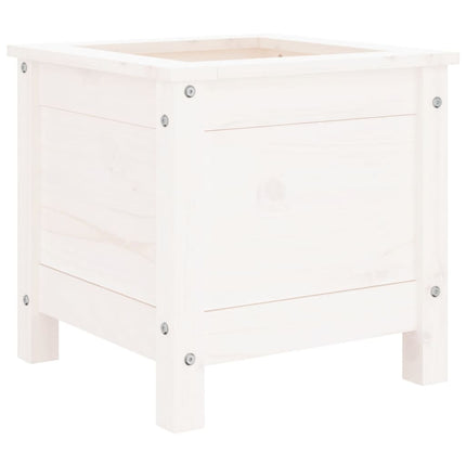 plantekasse 40x40x39 cm massivt fyrretræ hvid