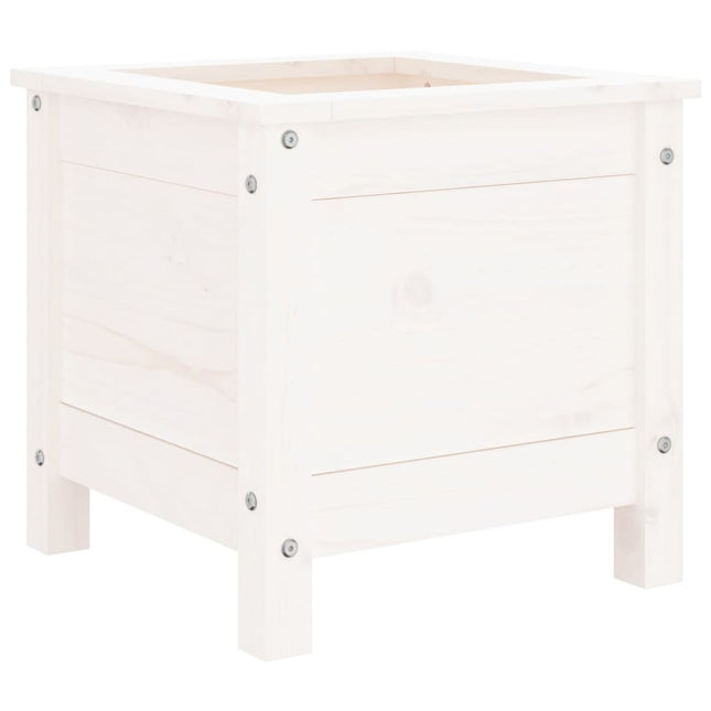 plantekasse 40x40x39 cm massivt fyrretræ hvid