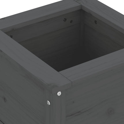 plantekasse 40x40x39 cm massivt fyrretræ grå