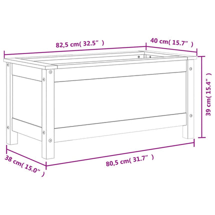 plantekasse 82,5x40x39 cm massivt fyrretræ