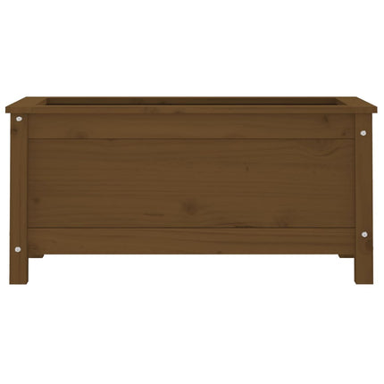 plantekasse 82,5x40x39 cm massivt fyrretræ gyldenbrun