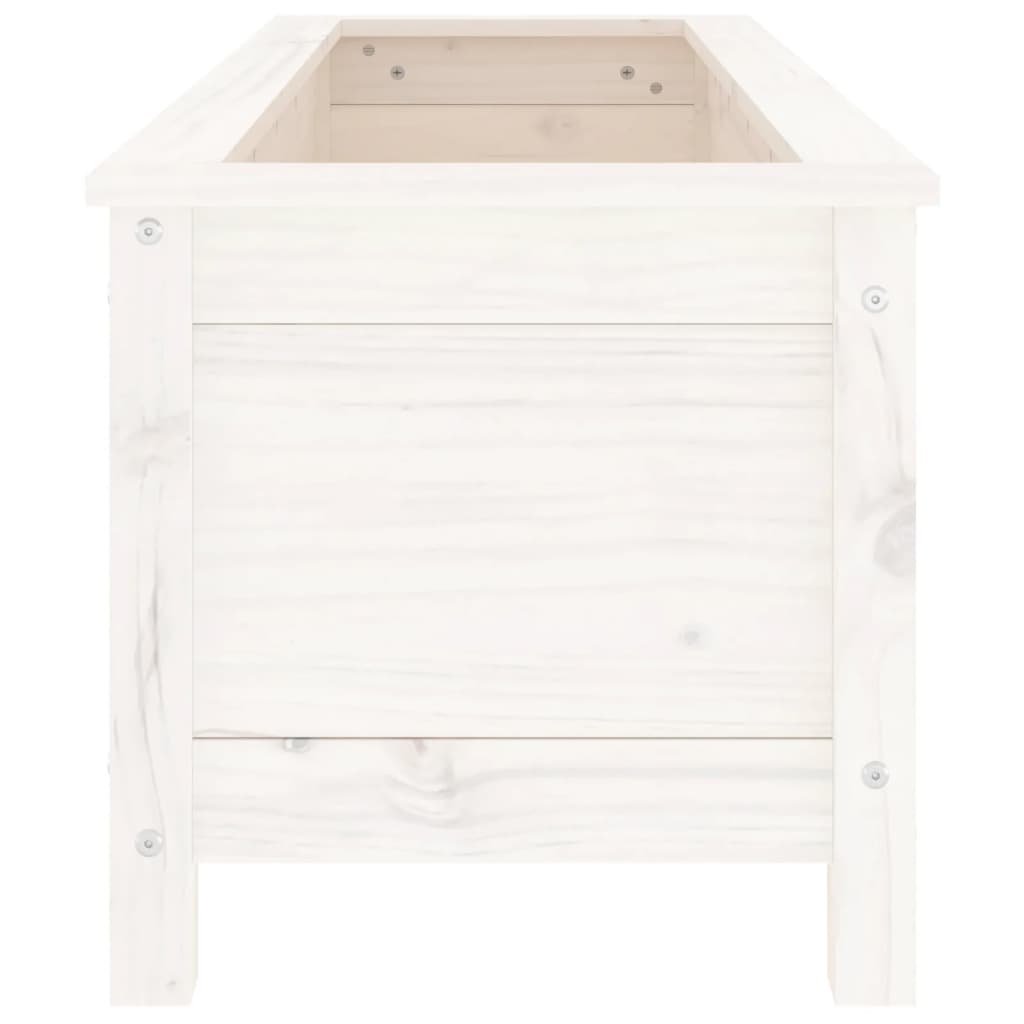 højbed 119,5x40x39 cm massivt fyrretræ hvid