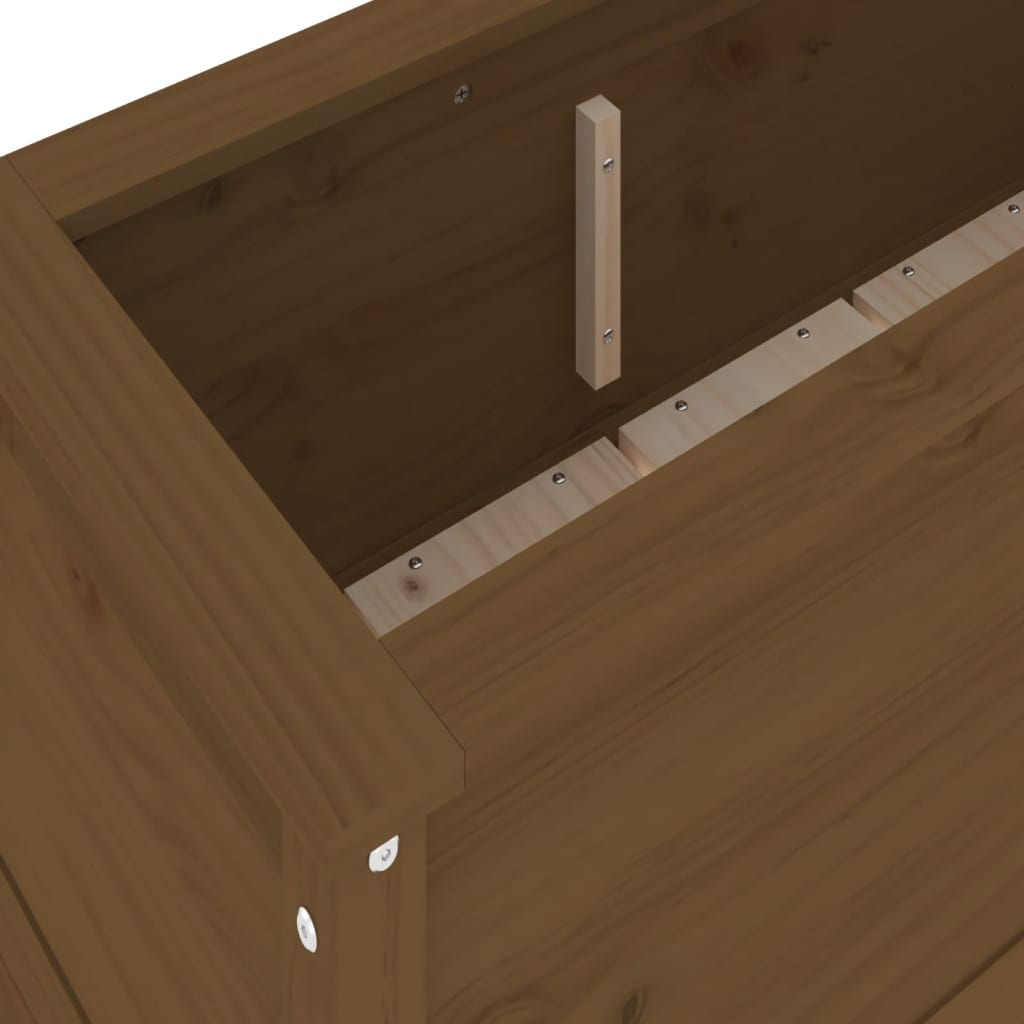 højbed 119,5x40x39 cm massivt fyrretræ gyldenbrun