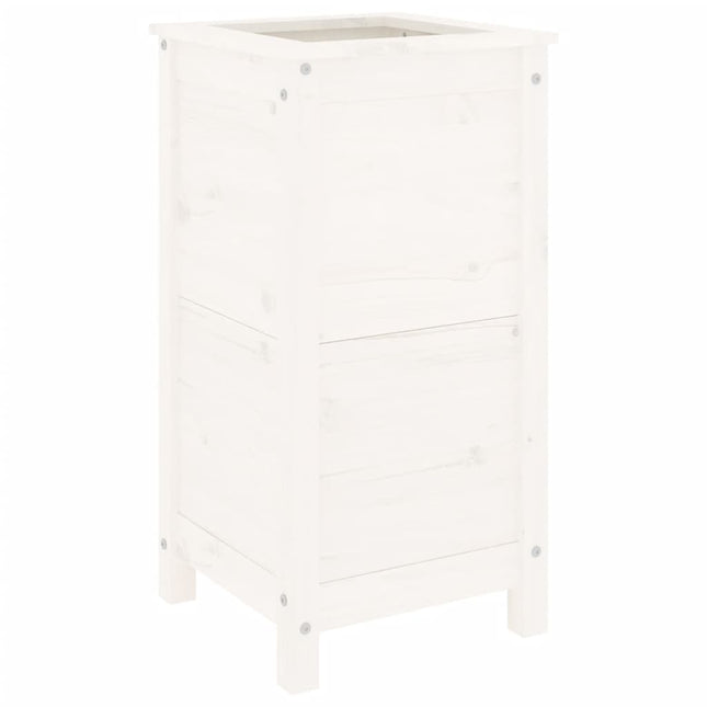 plantekasse 40x40x78 cm massivt fyrretræ hvid