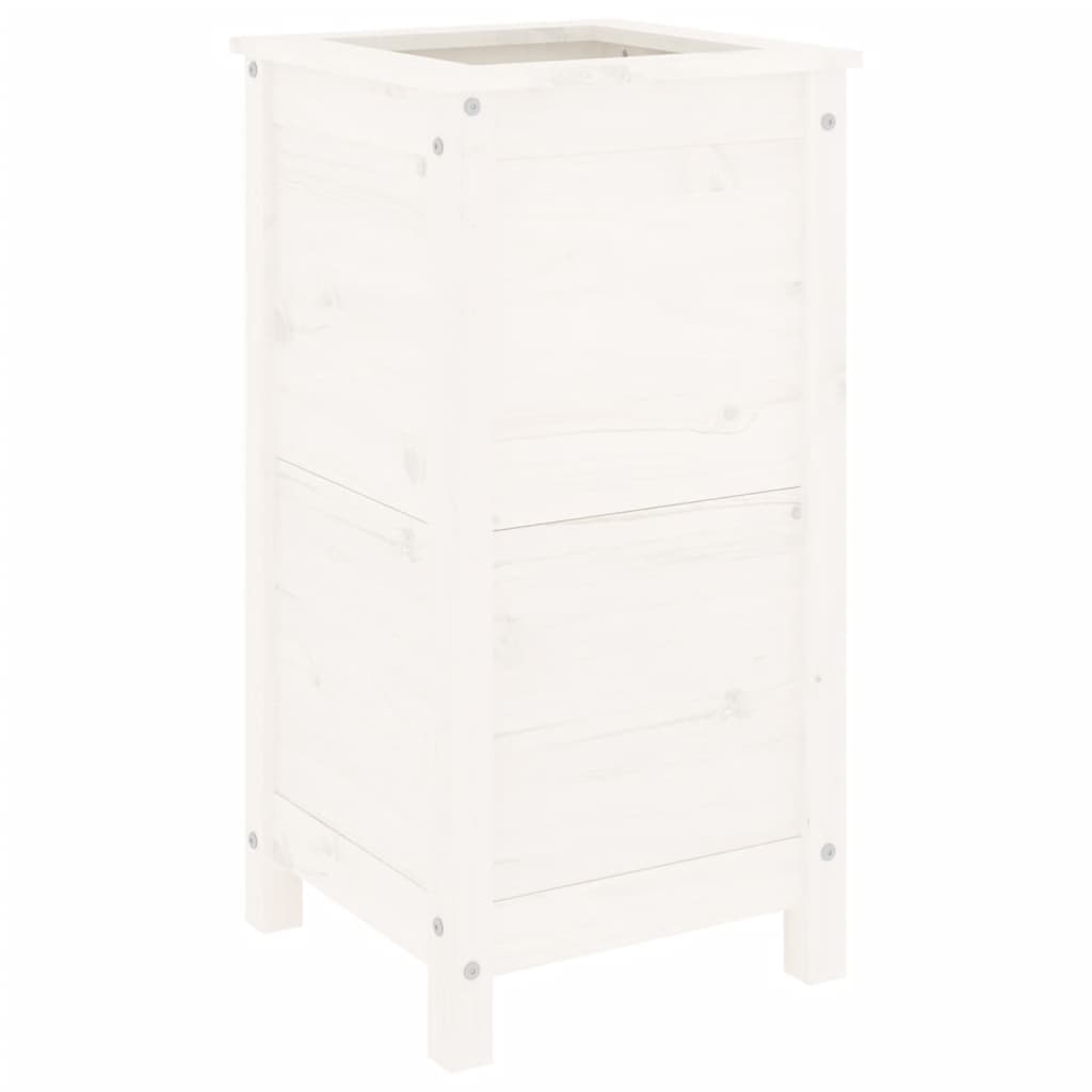 plantekasse 40x40x78 cm massivt fyrretræ hvid