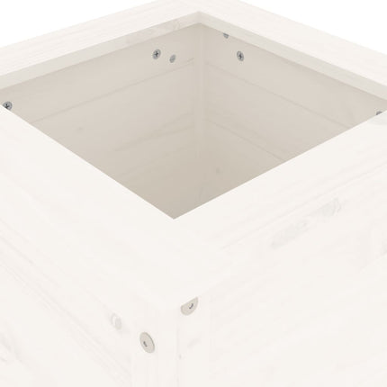 plantekasse 40x40x78 cm massivt fyrretræ hvid