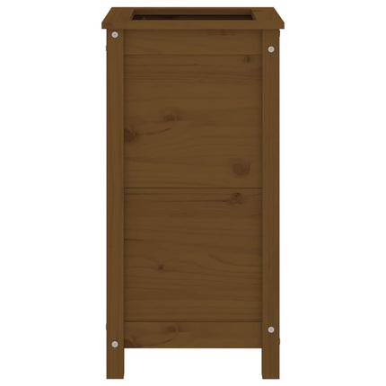 plantekasse 40x40x78 cm massivt fyrretræ gyldenbrun