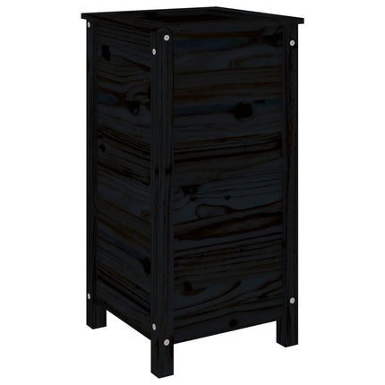 plantekasse 40x40x78 cm massivt fyrretræ sort