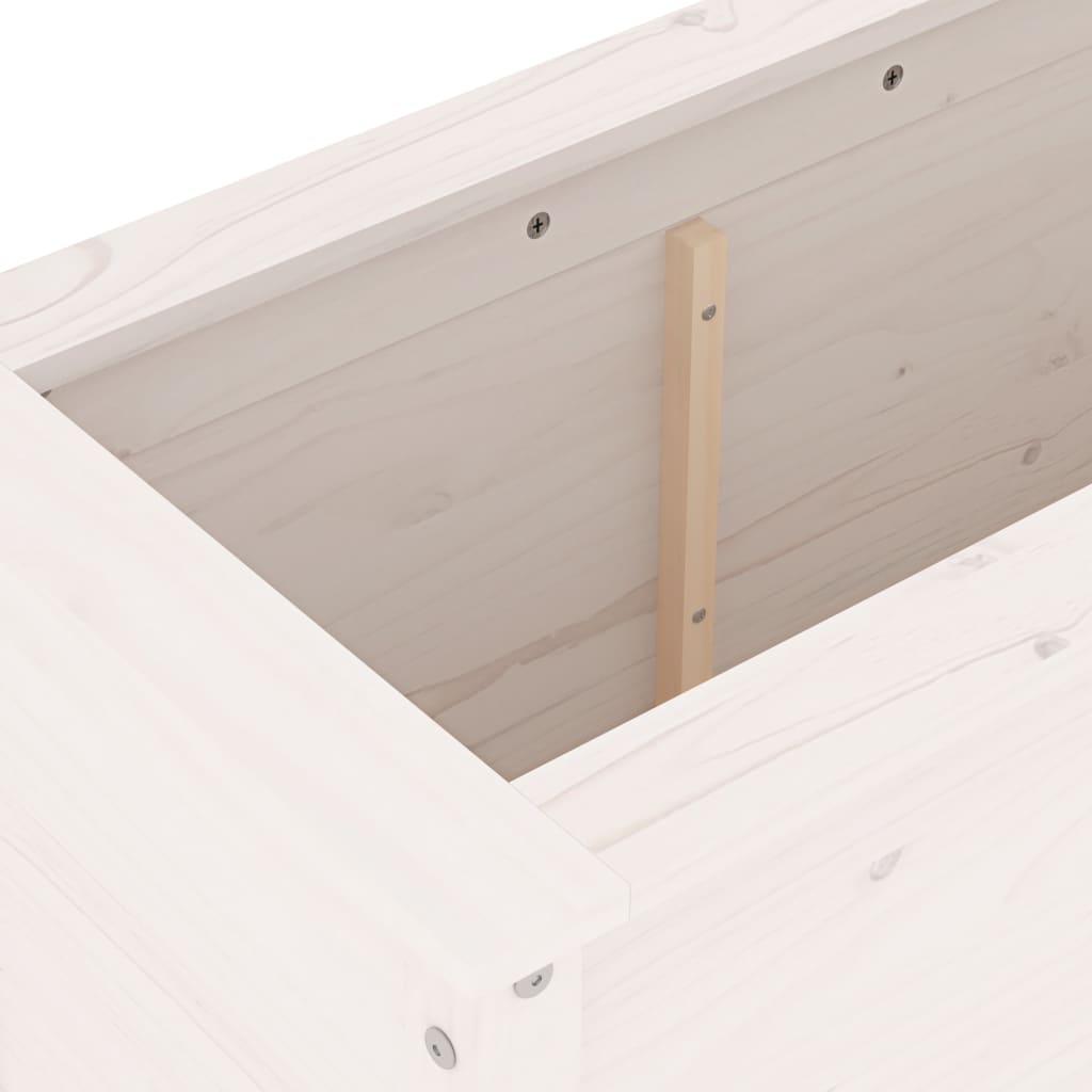 højbed 119,5x40x78 cm massivt fyrretræ hvid