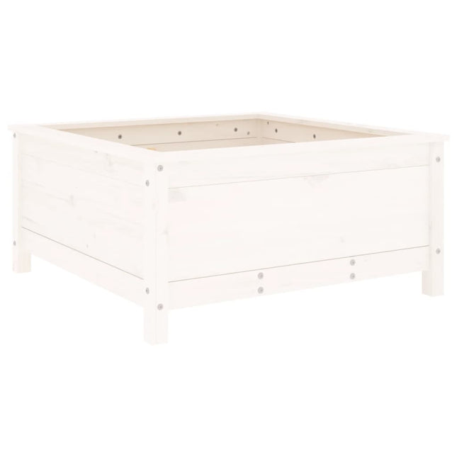 plantekasse 82,5x82,5x39 cm massivt fyrretræ hvid