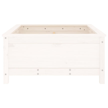plantekasse 82,5x82,5x39 cm massivt fyrretræ hvid