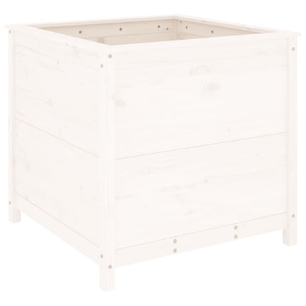plantekasse 82,5x82,5x78 cm massivt fyrretræ hvid