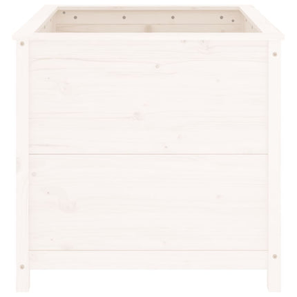 plantekasse 82,5x82,5x78 cm massivt fyrretræ hvid