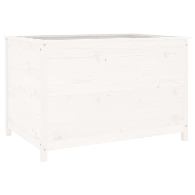højbed 119,5x82,5x78 cm massivt fyrretræ hvid