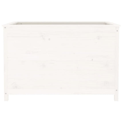 højbed 119,5x82,5x78 cm massivt fyrretræ hvid