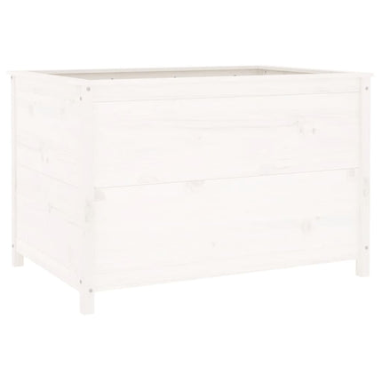 højbed 119,5x82,5x78 cm massivt fyrretræ hvid