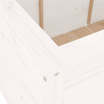 højbed 119,5x82,5x78 cm massivt fyrretræ hvid
