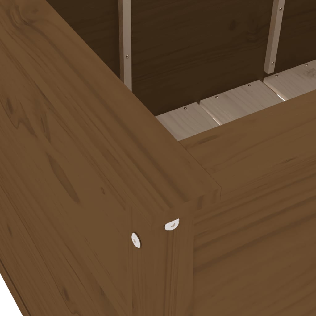 højbed 119,5x82,5x78 cm massivt fyrretræ gyldenbrun