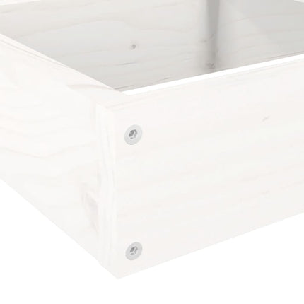 plantekasse 4 niveauer 106x104,5x36 cm massivt fyrretræ hvid