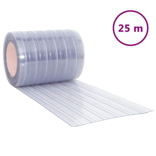 bændelgardin 300 mm x 2,6 mm 25 m PVC transparent