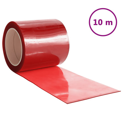 bændelgardin 200 mm x 1,6 mm 10 m PVC rød