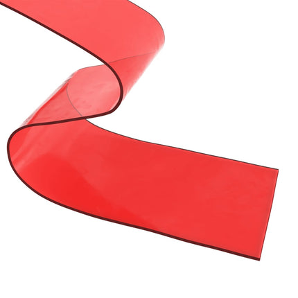 bændelgardin 200 mm x 1,6 mm 25 m PVC rød