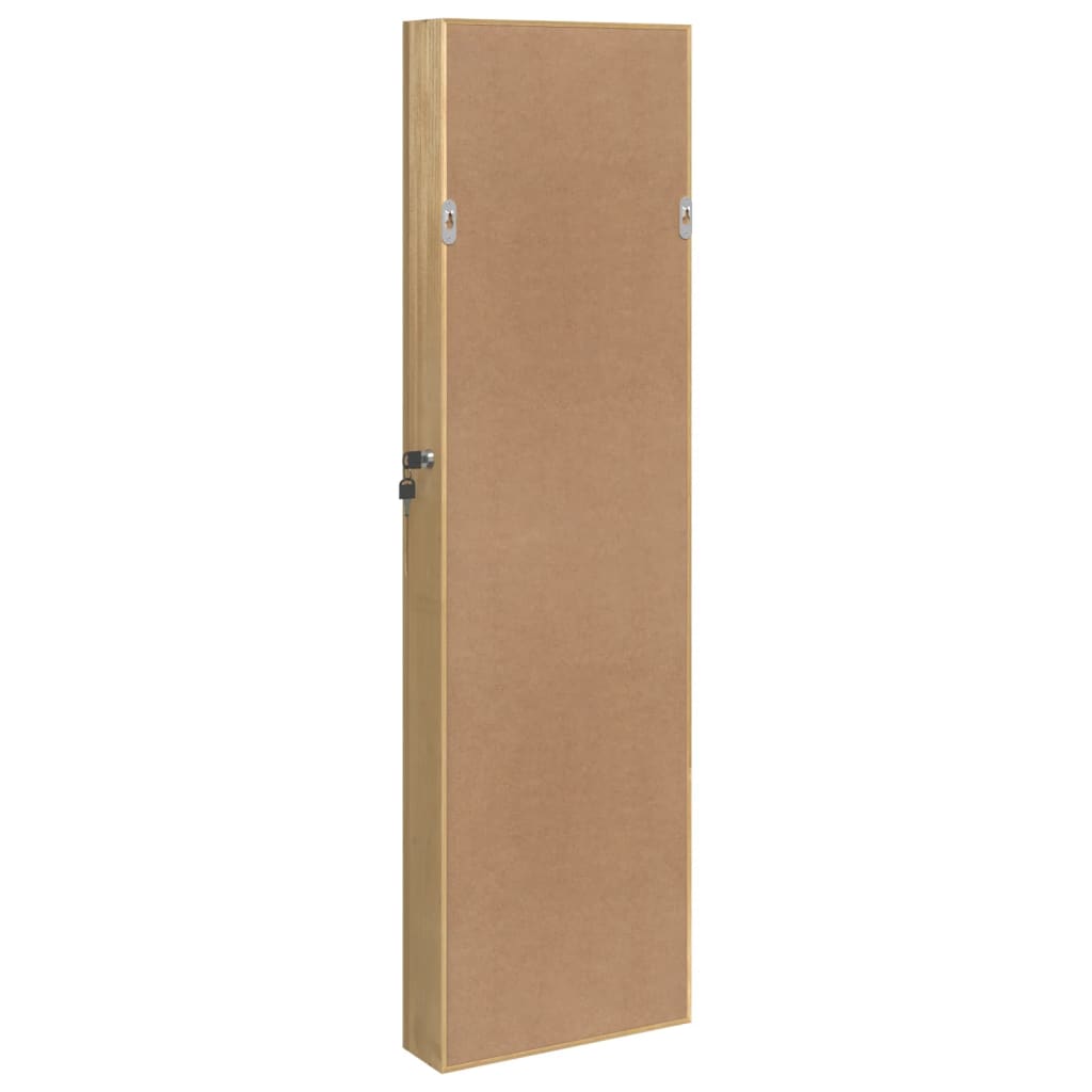 væghængt smykkeskab med spejl 30x8,5x106 cm
