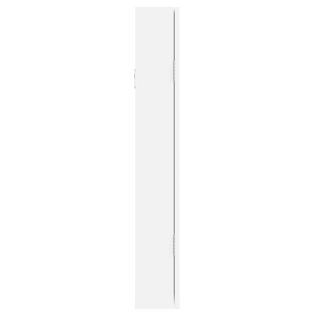 væghængt spejlskab med LED-lys hvid