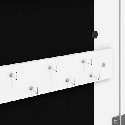 væghængt spejlskab med LED-lys hvid