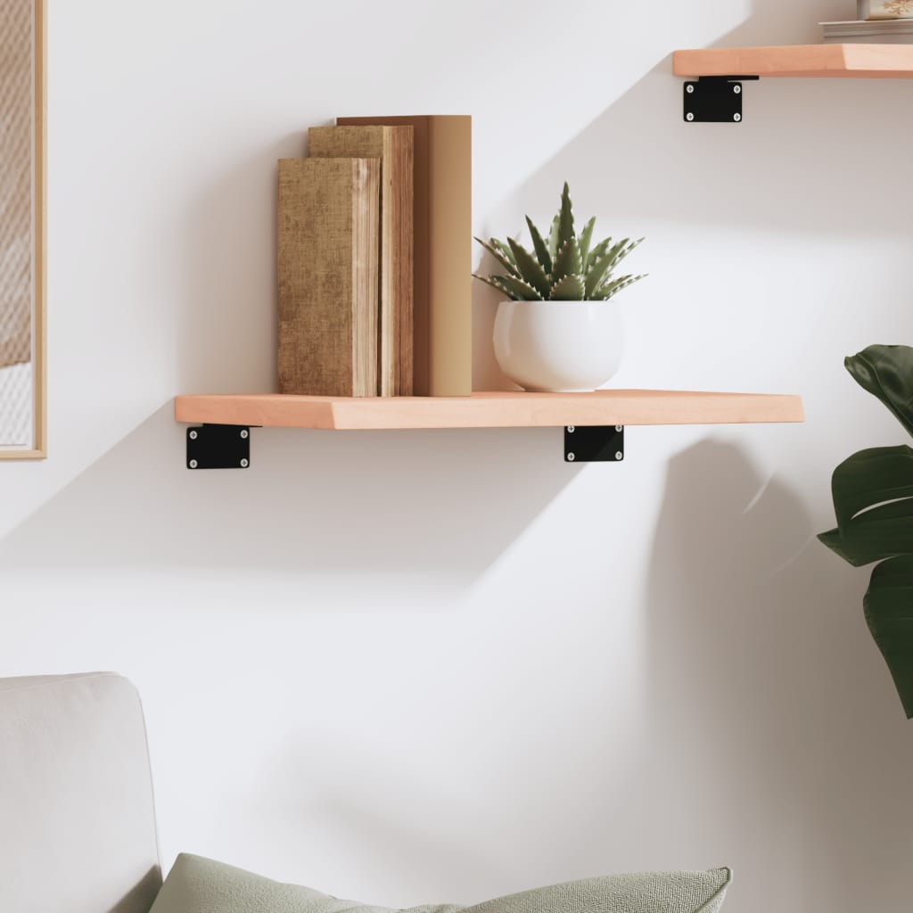 væghylde 40x30x2 cm ubehandlet massivt egetræ