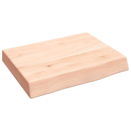 væghylde 40x30x(2-6) cm ubehandlet massivt egetræ