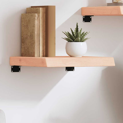 væghylde 40x40x(2-6) cm ubehandlet massivt egetræ