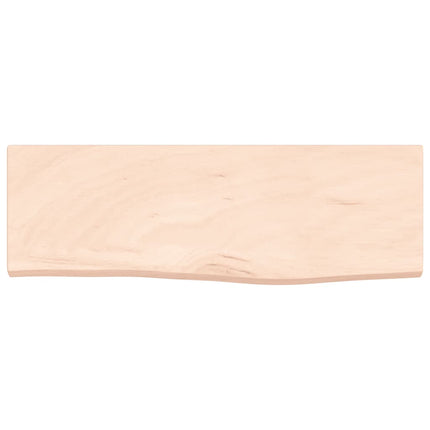 væghylde 60x20x2 cm ubehandlet massivt egetræ